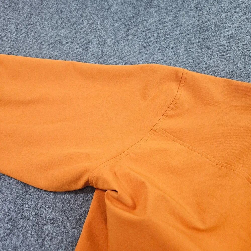 The North Face Apex Pullover Mens XL Orange 1/4 Zip Softshell‎ Jacket Hiking